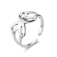 Lady Geometric Titanium Steel Carving sku image 11