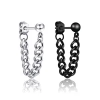 Fashion Round Plating Titanium Steel No Inlaid Earrings main image 1
