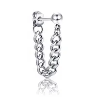 Fashion Round Plating Titanium Steel No Inlaid Earrings main image 2