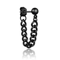 Fashion Round Plating Titanium Steel No Inlaid Earrings main image 3