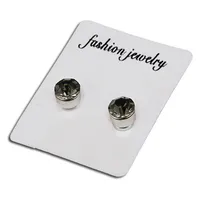 Fashion Color Diamond Stainless Steel Magnetic Earrings sku image 9