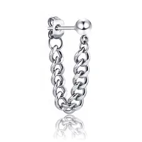 Fashion Round Plating Titanium Steel No Inlaid Earrings sku image 1