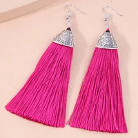 Simple Metal Fish Mouth Tassel Line Temperament Fashion Earrings main image 4
