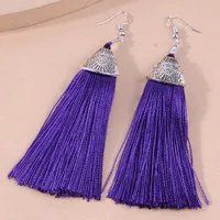Simple Metal Fish Mouth Tassel Line Temperament Fashion Earrings main image 3