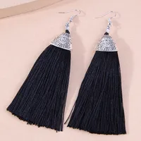 Simple Metal Fish Mouth Tassel Line Temperament Fashion Earrings main image 2