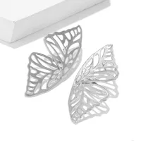 Exaggerated Hollow Butterfly Wings  Trend Fan-shaped Creative Earrings Wholesale sku image 2