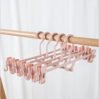 Simple Geometric Retractable Plastic Drying Rack Clothes Hanger sku image 21