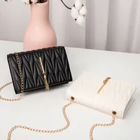 Fashion Women's Crossbody Small Square V Pattern Plaid Pillow Bag main image 2
