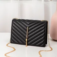 Fashion Women's Crossbody Small Square V Pattern Plaid Pillow Bag sku image 3