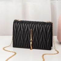 Fashion Women's Crossbody Small Square V Pattern Plaid Pillow Bag sku image 1