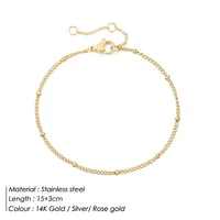 U Shape Stainless Steel 14K Gold Plated No Inlaid Bracelets In Bulk sku image 1