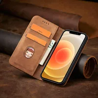 For Phone Case  Leather Case New Solid Color Flip Case main image 2