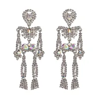 Fashion Skeleton Diamond Alloy Acrylic Earrings Ear Studs sku image 3