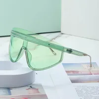 Fashion Large Frame Integrated Lens Sun-resistant Windproof Sunglasses main image 5