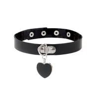 Fashion Heart Shape Pu Leather Women's Choker sku image 4
