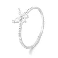 New Gold-plated Butterfly Zircon Ring sku image 1
