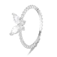 New Gold-plated Butterfly Zircon Ring sku image 3
