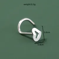 Simple Stainless Steel Piercing U-shaped Nose Ring Piercing Nose Ornaments Wholesale sku image 7