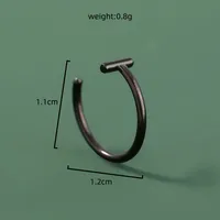 Simple Stainless Steel Piercing U-shaped Nose Ring Piercing Nose Ornaments Wholesale sku image 5