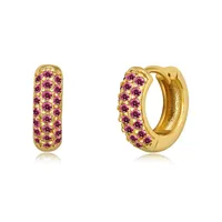 Zircon Circle Earrings Zircon European And American Hipster Earrings Personalized Jewelry sku image 6
