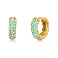 Zircon Circle Earrings Zircon European And American Hipster Earrings Personalized Jewelry sku image 17