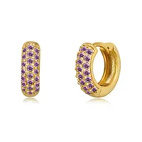 Zircon Circle Earrings Zircon European And American Hipster Earrings Personalized Jewelry sku image 12