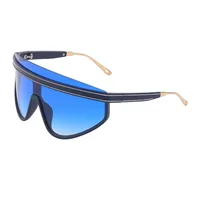 Fashion Large Frame Integrated Lens Sun-resistant Windproof Sunglasses sku image 1