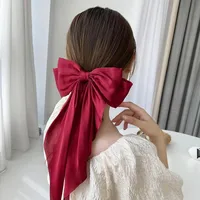 Korean New Bow Hair Accessories Solid Color Bows Hairpins Wholesale sku image 15