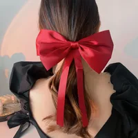 Korean New Bow Hair Accessories Solid Color Bows Hairpins Wholesale sku image 17