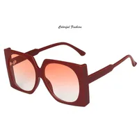Fashion Big Frame New Ladies Square Trend Street Photography Sunglasses sku image 4