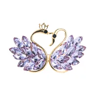 Fashion Swan Alloy Inlay Rhinestone Brooches main image 4