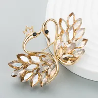 Fashion Swan Alloy Inlay Rhinestone Brooches main image 1