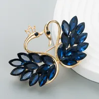 Fashion Swan Alloy Inlay Rhinestone Brooches main image 2