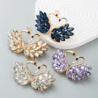 Fashion Swan Alloy Inlay Rhinestone Brooches main image 5