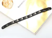 Punk Skull Pu Leather Handmade Bracelets main image 2