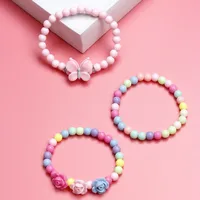 Cute Flower Butterfly Plastic Beaded No Inlaid Bracelets main image 3