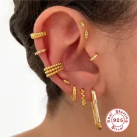 925 Sterling Silver Rhinestones Solid Color Earrings main image 5