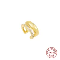 925 Sterling Silver Rhinestones Solid Color Earrings sku image 3