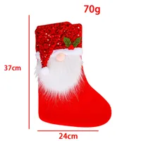 Hong Kong Love Creative Sequin Cap Christmas Stockings Christmas Candy Socks Faceless Old Man Gift Bag Christmas Decorative Ornaments sku image 2