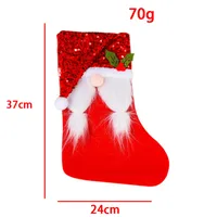 Hong Kong Love Creative Sequin Cap Christmas Stockings Christmas Candy Socks Faceless Old Man Gift Bag Christmas Decorative Ornaments sku image 4