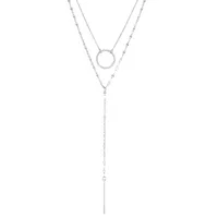 Stainless Steel 14K Gold Plated Fashion Plating Geometric Tassel Necklace main image 4