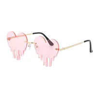 Fashion Colorful Melting Heart Shape Sunglasses sku image 2
