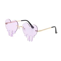 Fashion Colorful Melting Heart Shape Sunglasses sku image 3