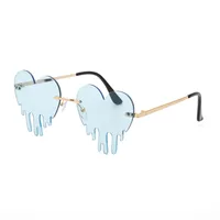 Fashion Colorful Melting Heart Shape Sunglasses sku image 7