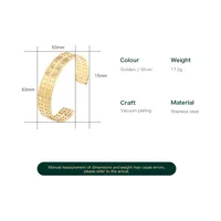 Fashion C Shape Round 304 Stainless Steel Bangle In Bulk main image 2