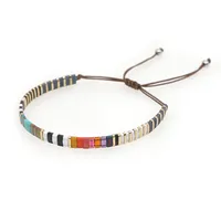 Ethnic Style Square Glass Beaded Bracelets sku image 1