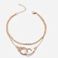 Vintage Style Geometric Alloy Chain Anklet 1 Piece main image 2