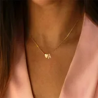 Simple Style Letter Heart Shape Copper Necklace In Bulk main image 5