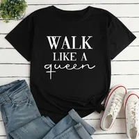 Casual Letter Round Neck Short Sleeve Regular Sleeve Printing T-shirt main image 3