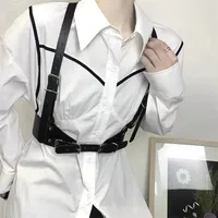 Punk Solid Color Pu Leather Metal Button Belt main image 3